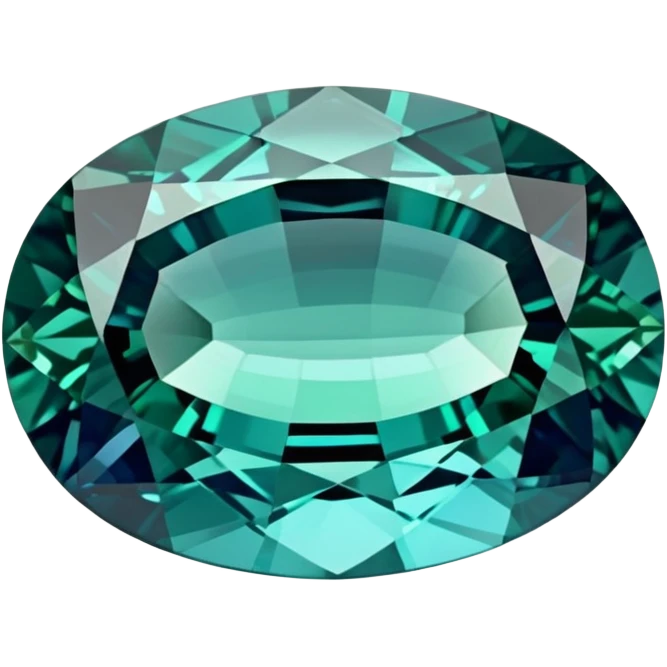 Oval cut indicolite tourmaline showing rich blue color with slight green undertones emoji