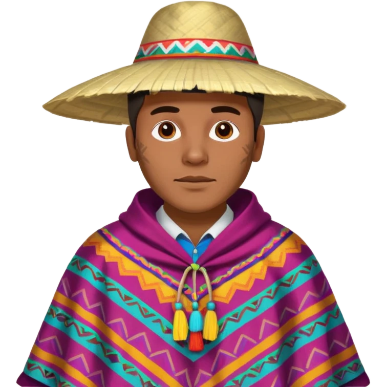 Peruano con poncho peruano De cabeza a pies emoji