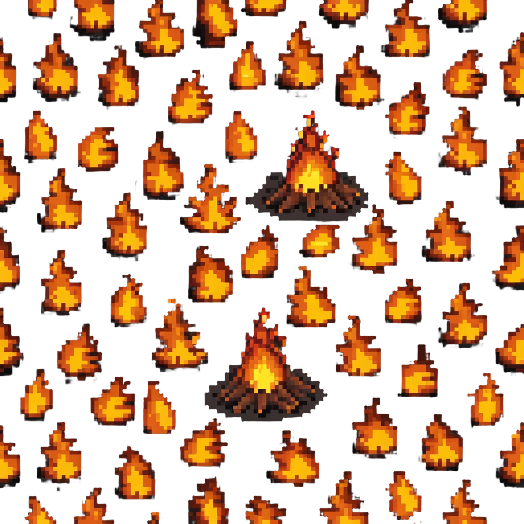 bonfire with flames emoji