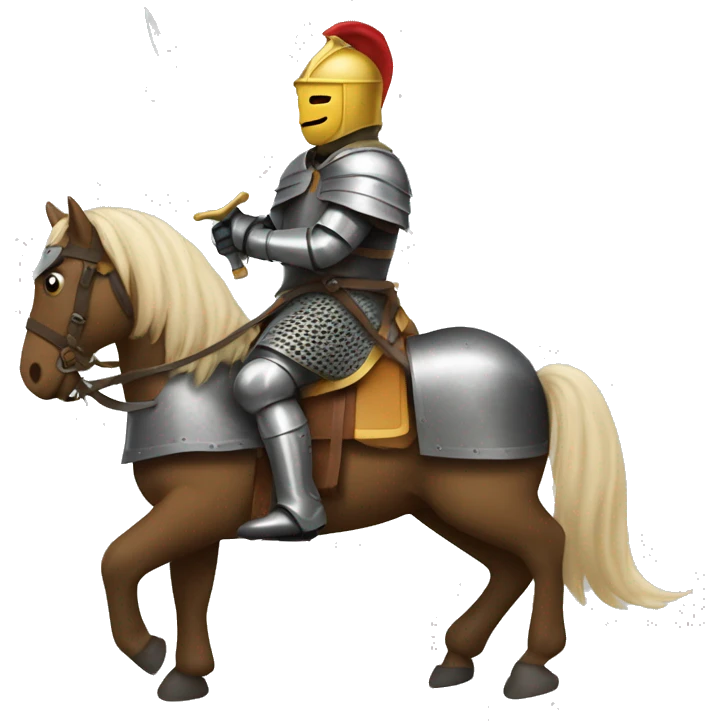 A knight on horseback  emoji