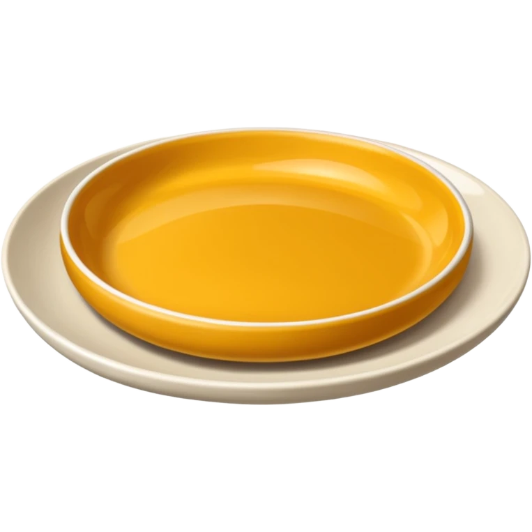 create me an image of ceramic plate in perspective view. emoji