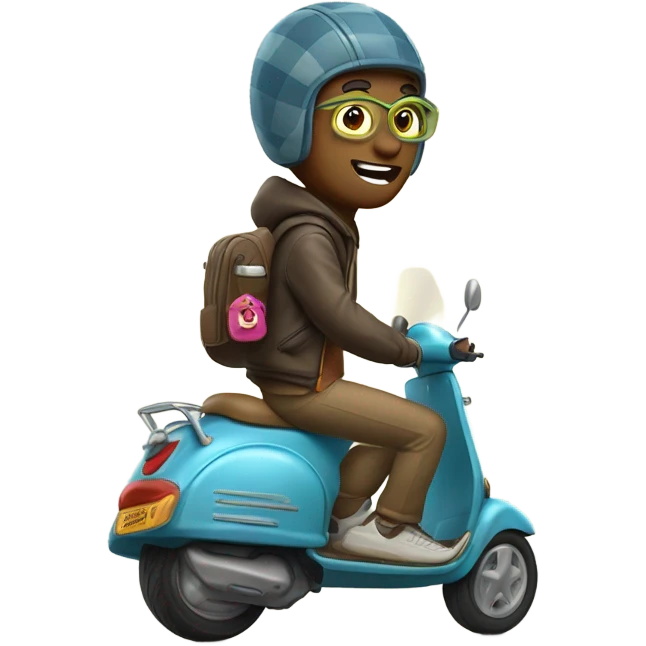 Poo scooter rider emoji