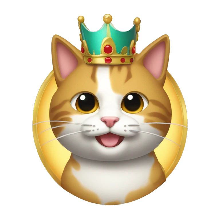 Gato enojado con corona emoji