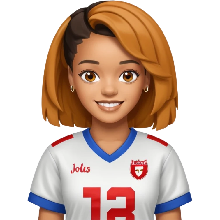 Rihanna in a football jersey  emoji