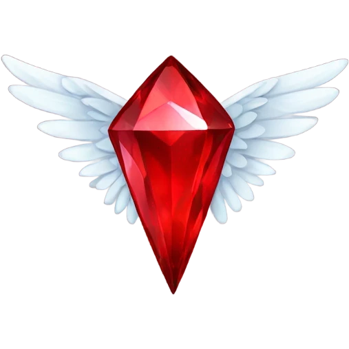red diamond with wings  emoji