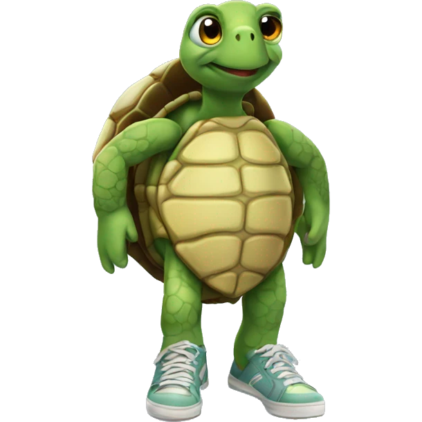 turtle wearing shoes emoji