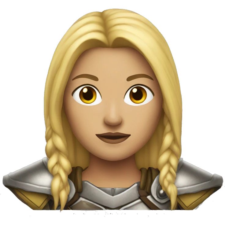 blonde woman warrior emoji