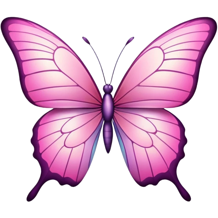 Pink butterfly emoji