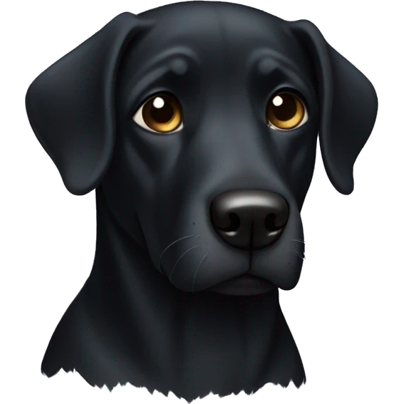 a black dog emoji