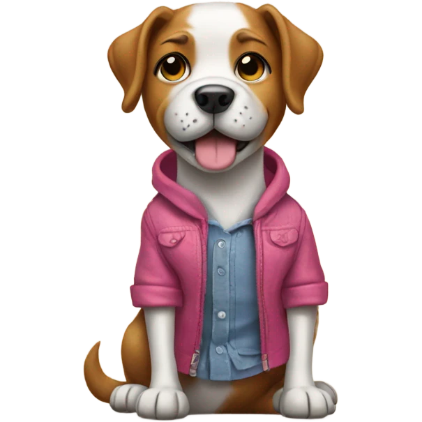 Dog wearing clothes emoji