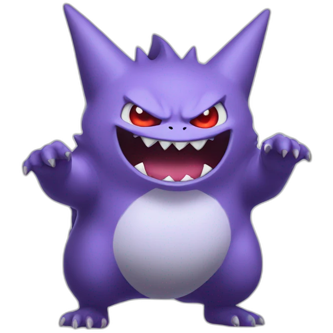 Gengar ghost Pokemon full body emoji