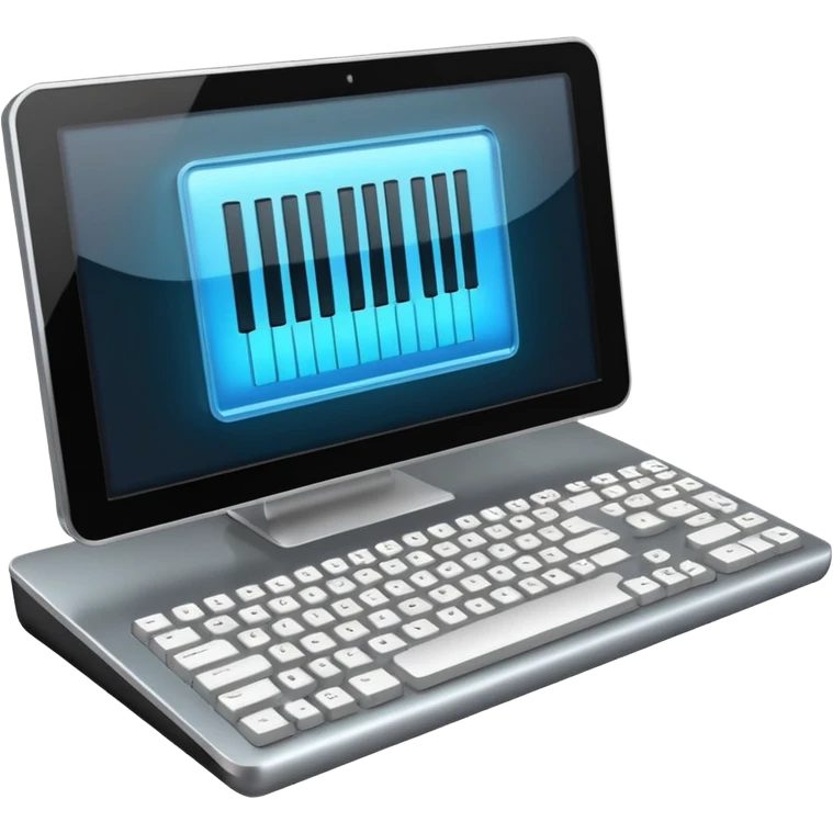 a computer play music emoji