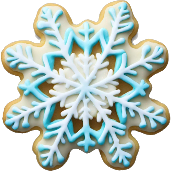 snowflake shaped sugar cookie emoji