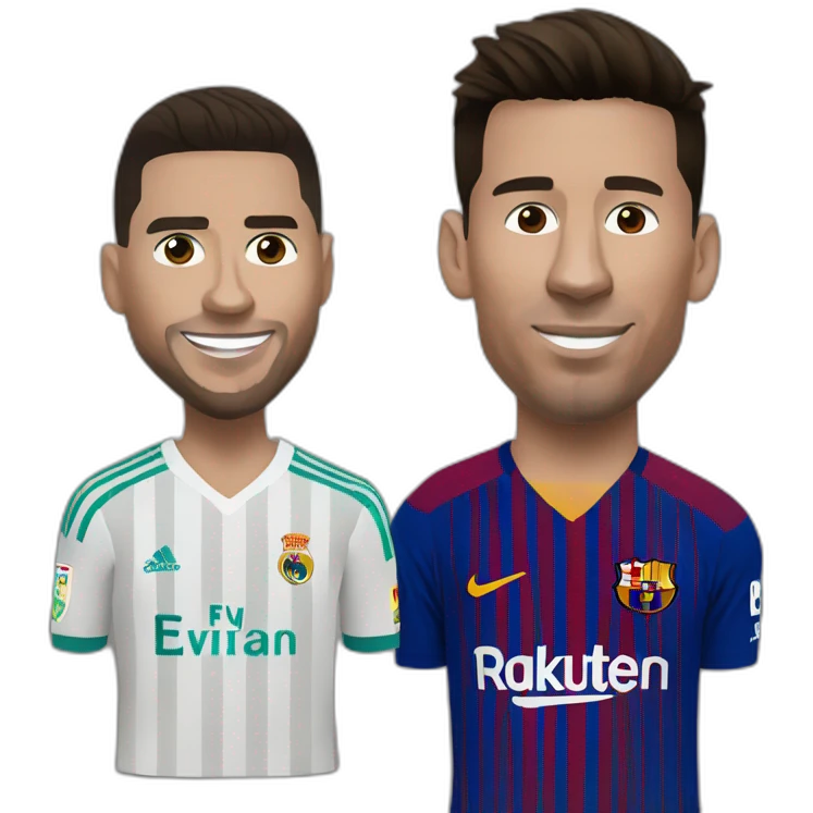 Ronaldo et Messi emoji