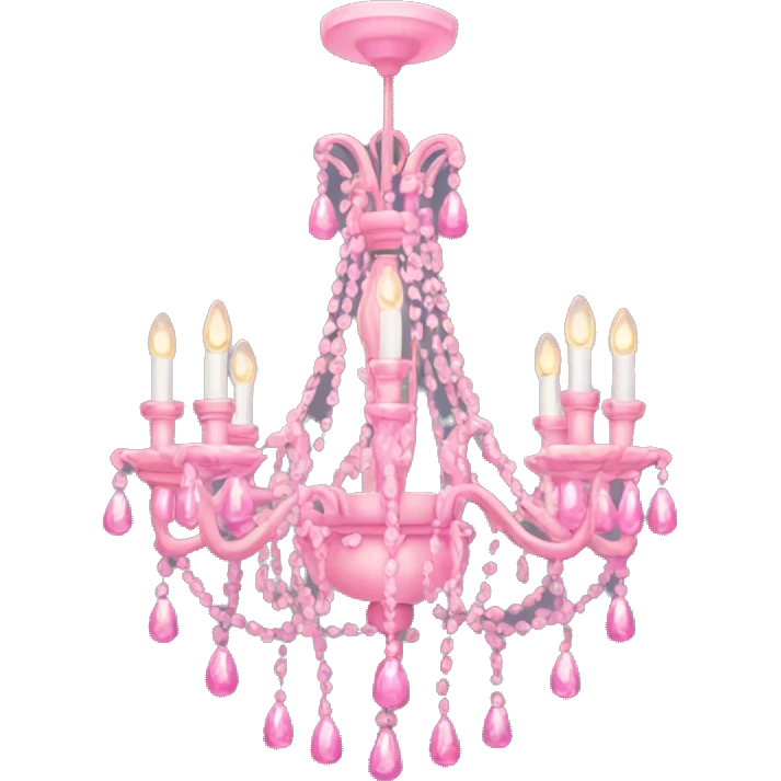 Realistic pink chandelier  emoji