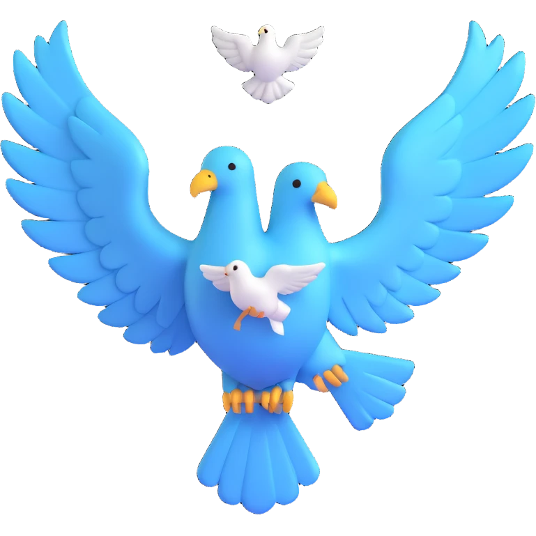 light blue saint emblem with holy dove symbol emoji