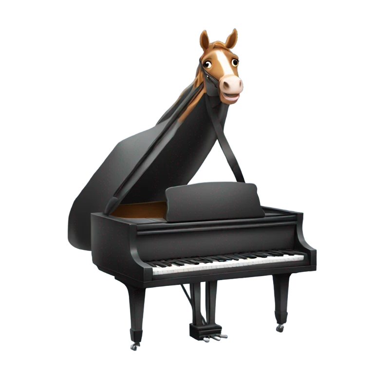 caballo en un piano emoji