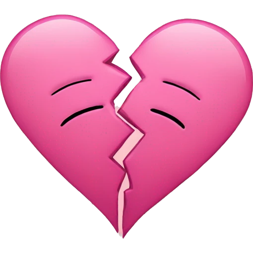 pink broken heart emoji