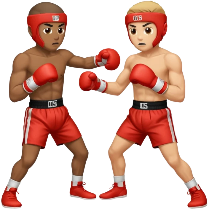 kickboxers trading punches emoji