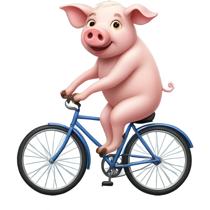 Pig riding a bike emoji