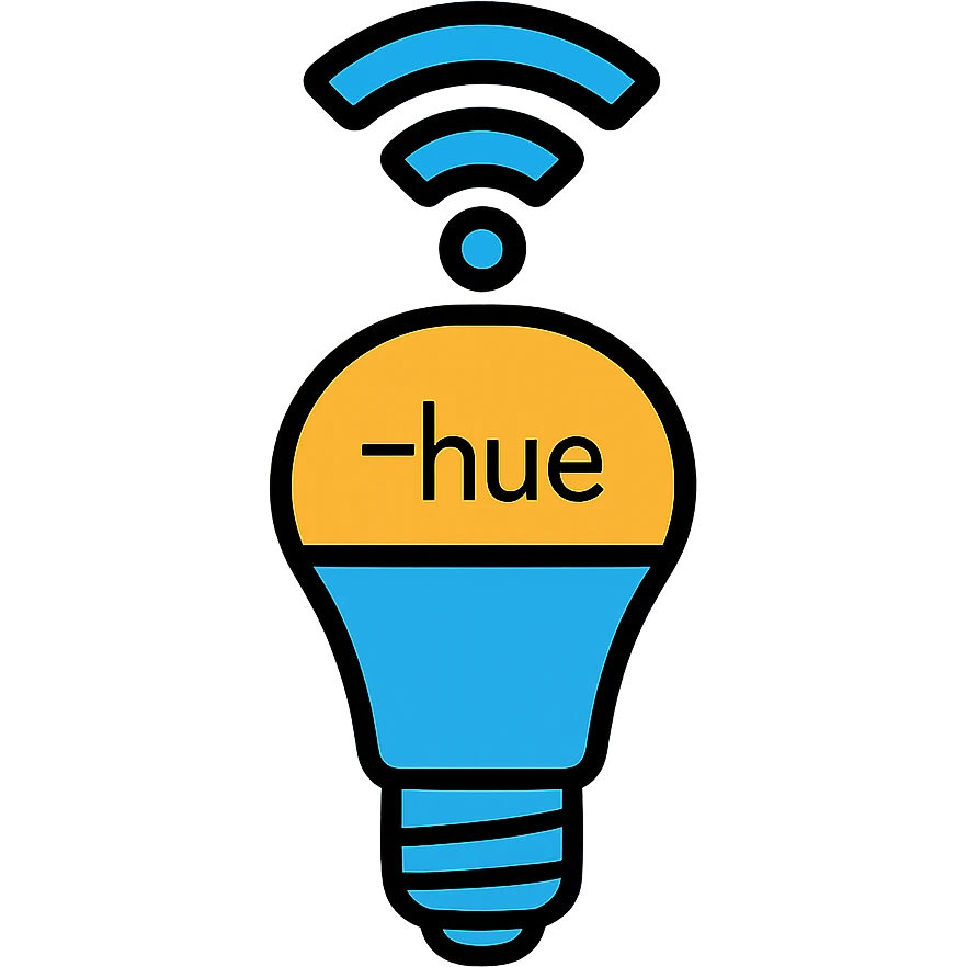 A smart Philips Hue light bulb with wireless connectivity symbol emoji