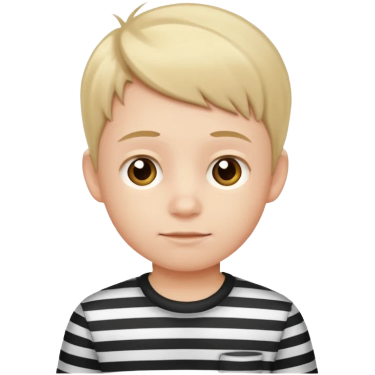 a kid wearing stripped shirt        emoji