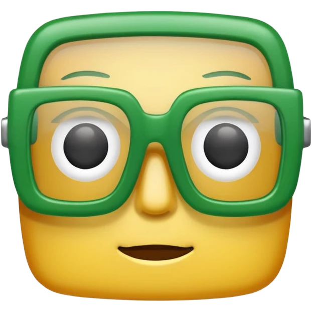 Green Square Spects. emoji