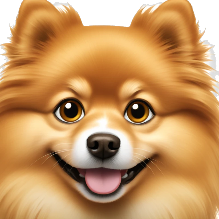 Pomeranian orange smiley dog face emoji