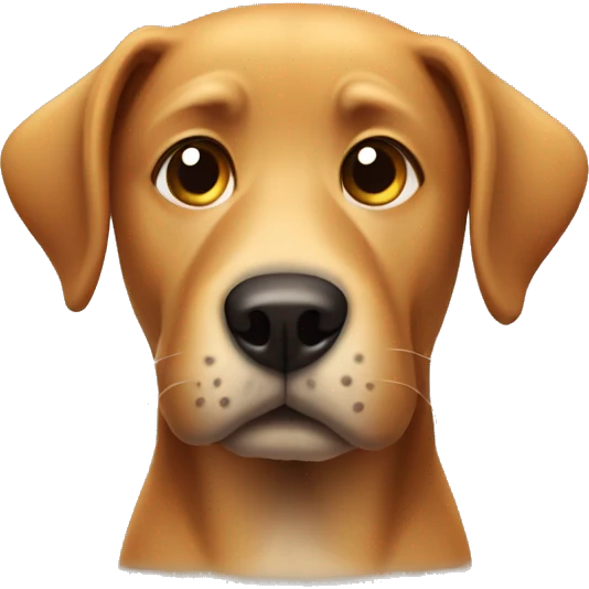 a dog sweating emoji