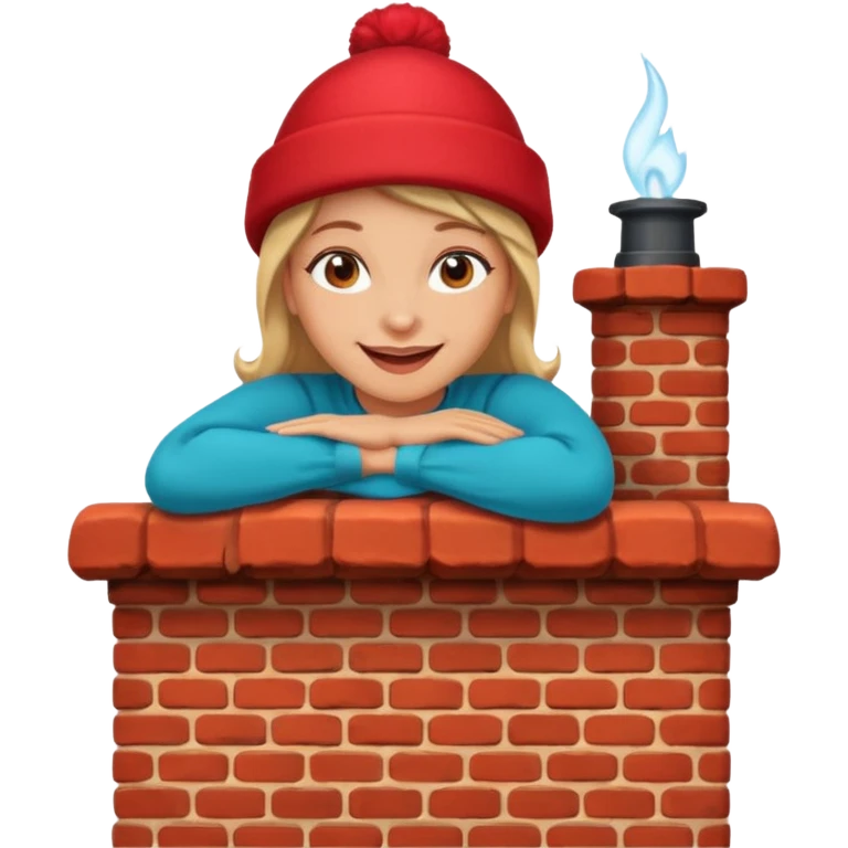 Female lie down on a chimney emoji