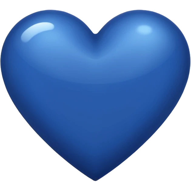 A dark blue simple heart emoji