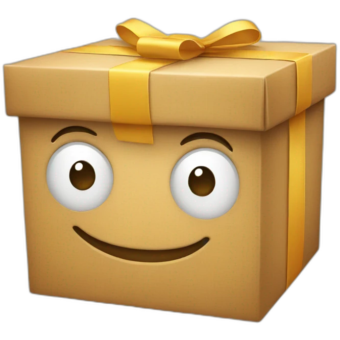 gift box with smile emoji