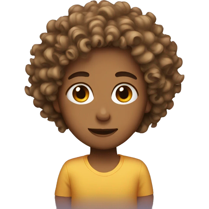 curly hair emoji