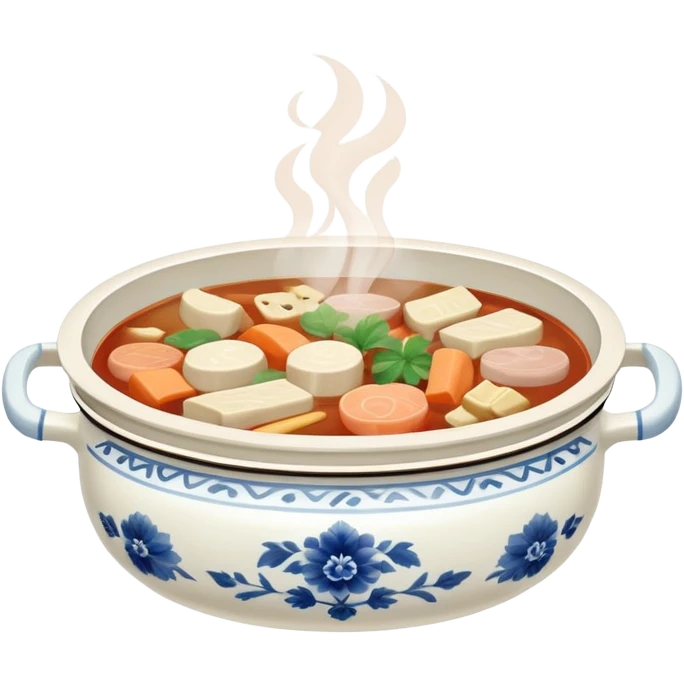 Gentle colored traditional hotpot with pale tones emoji