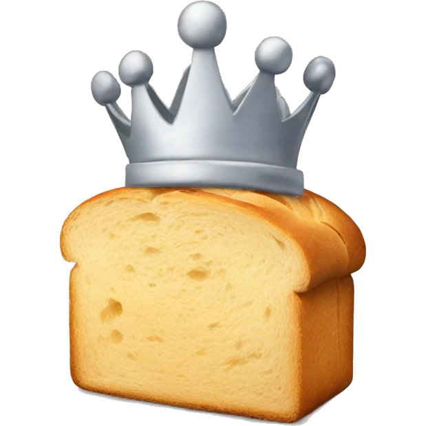 now make a slice of bread with a crown on top emoji