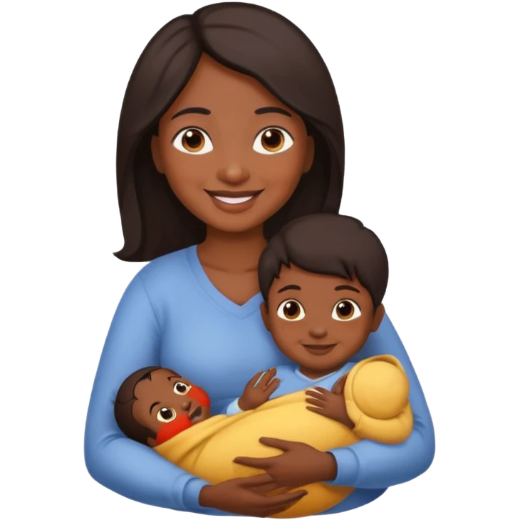 indian mum with infant emoji