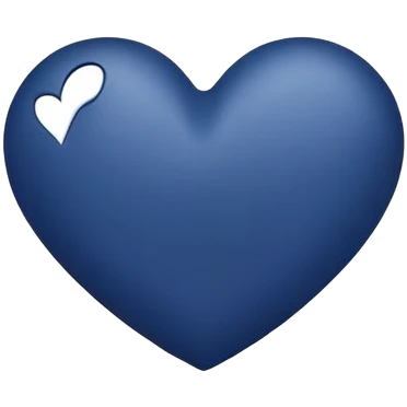 navy blue heart  emoji