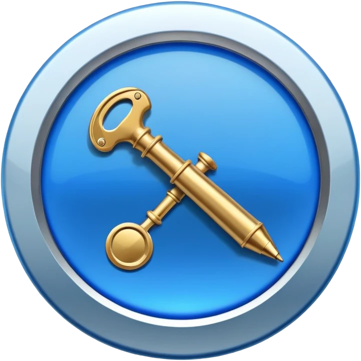 Blue notarization sign emoji