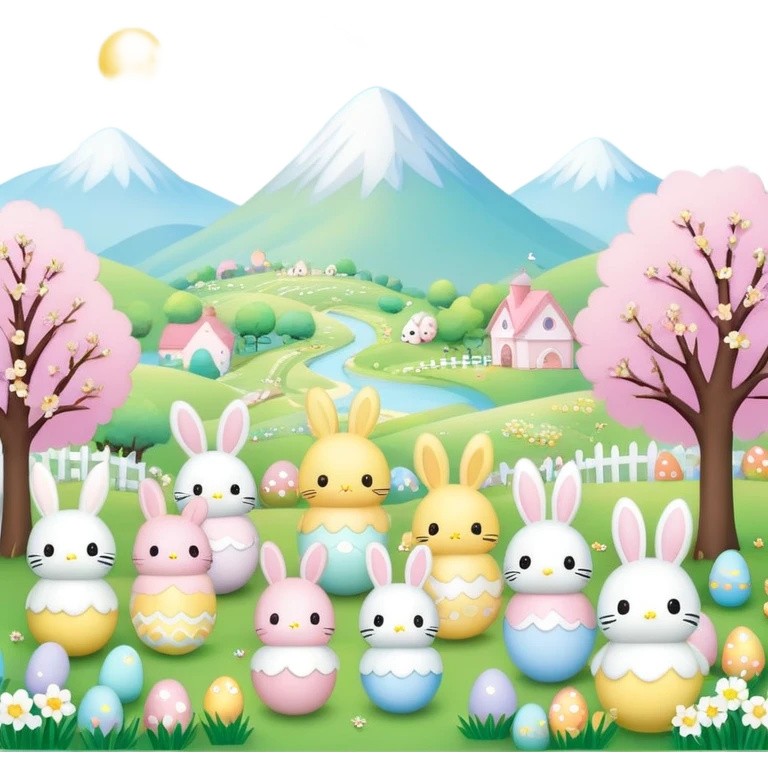 easter sanrio landscape  emoji