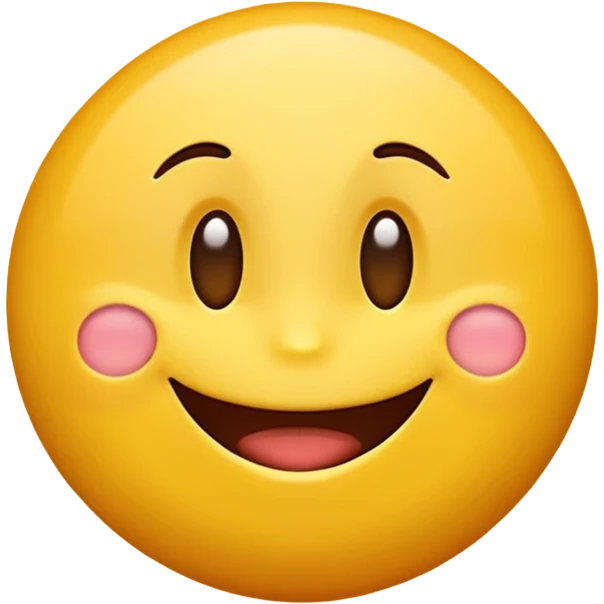 Animated happy yellow emoji, bouncing up and down in a loop. Smooth motion. White background. emoji