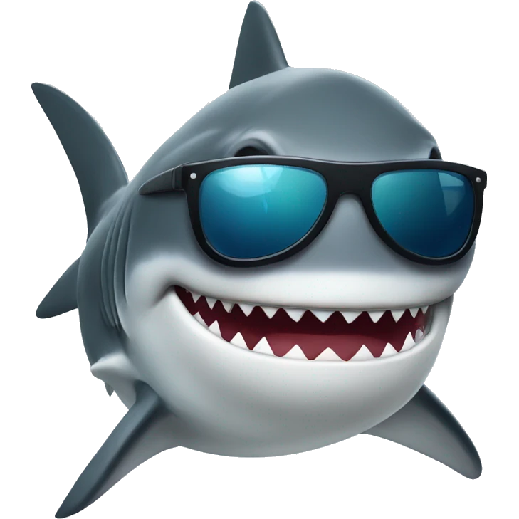 Shark wearing sunglasses emoji