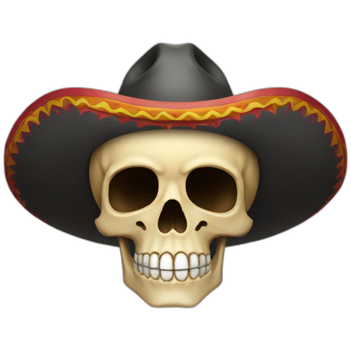 Skull in sombrero emoji