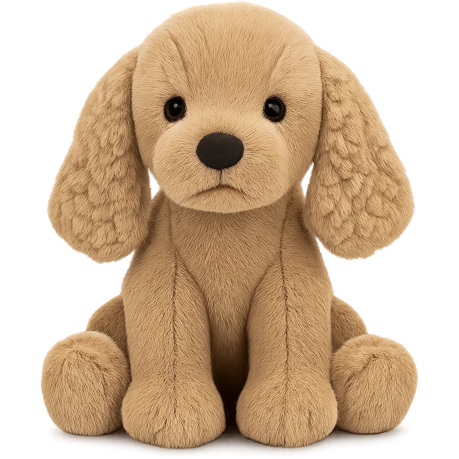 cute cocker spaniel puppy jellycat plushie emoji