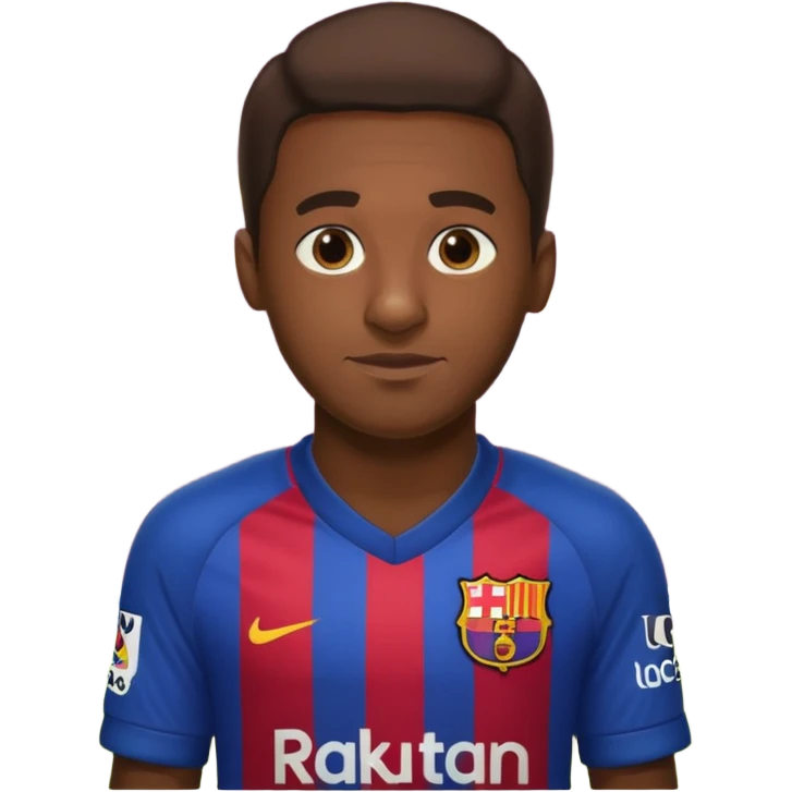 A Fc Barcelona player bribing a match official on the pitch emoji