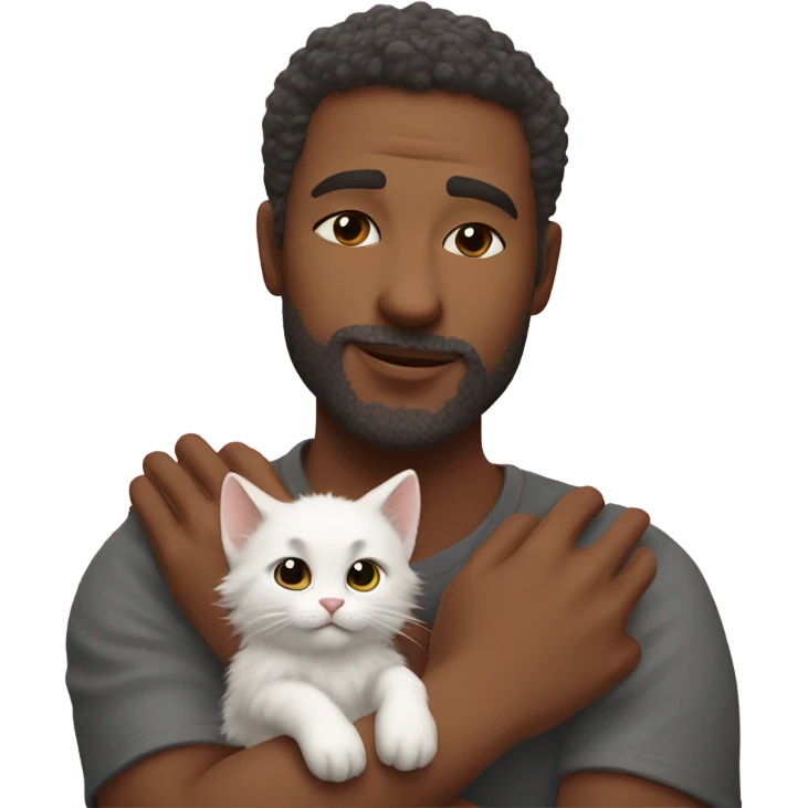Guy kiss kitten emoji
