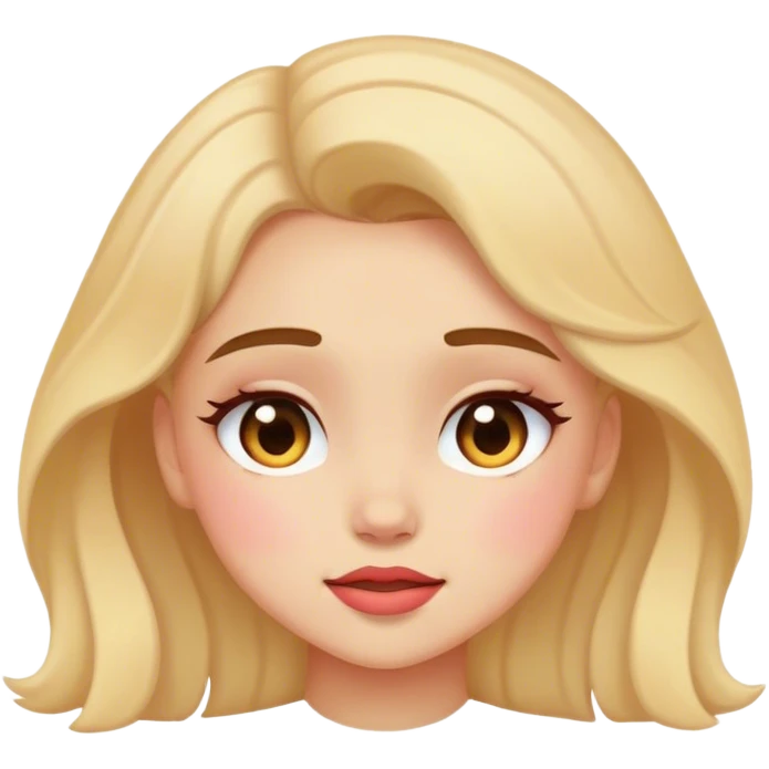 Girl blushing emoji