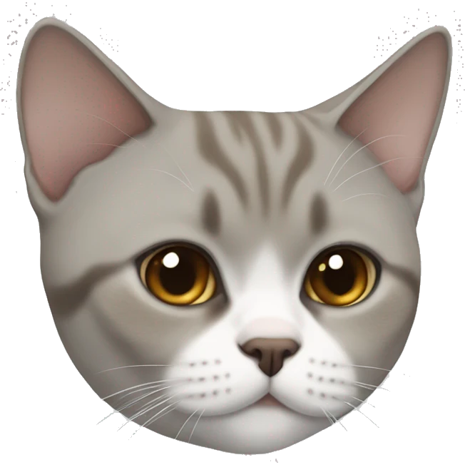 Brown white british shorthair emoji