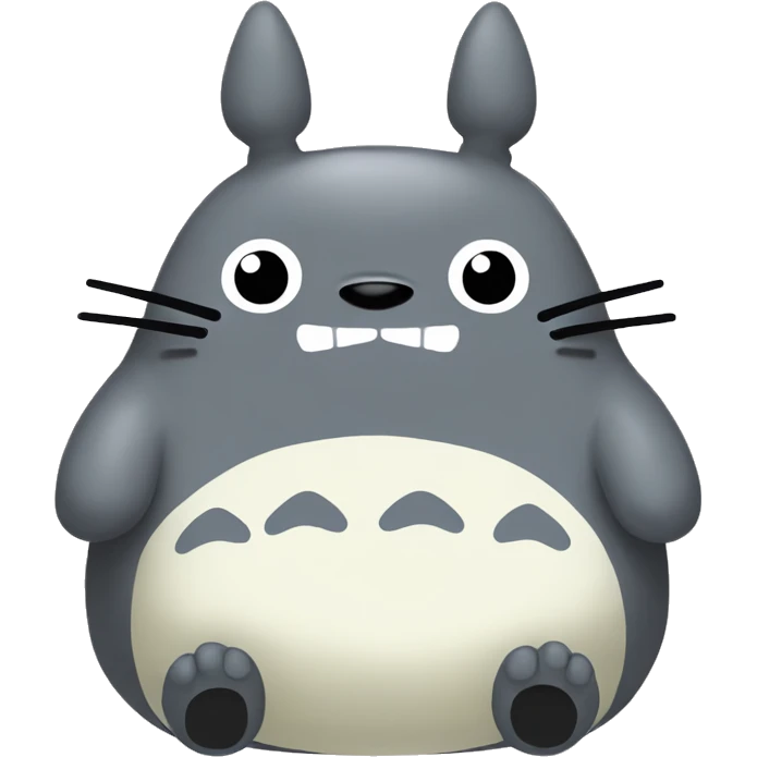 Totoro fluffy stuff toy emoji