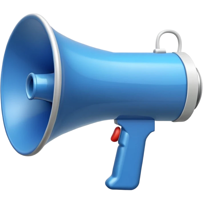 megaphone white emoji