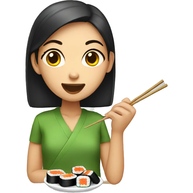Girl eating sushi  emoji
